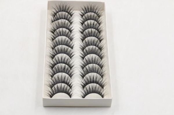 

g20 natural long thick cross party false eyelashes lashes voluminous black band handmade fake eye lashes