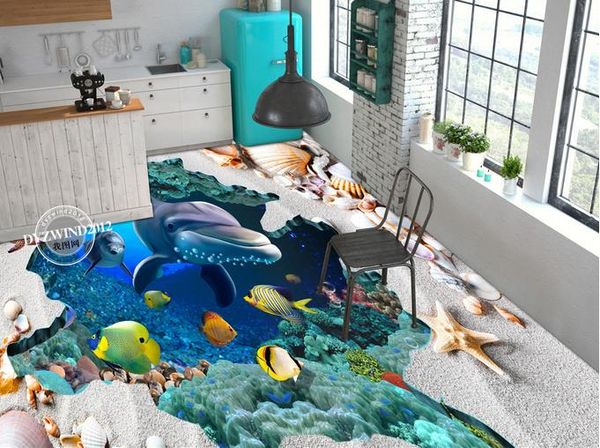 

обои современный 3d подводный мир пляж раковины 3d трехмерная живопись пол пользовательские фото обои 3d