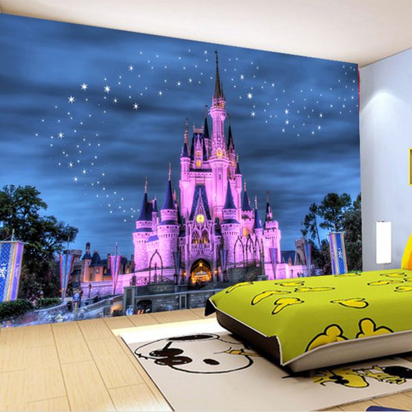 

custom 3d p wallpaper for kids' room sofa backdrop wall papers 3 d cartoon castle starry sky home decor papel de parede sala