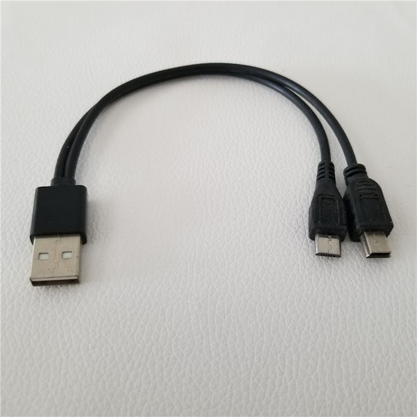 

usb type a male to dual micro usb male 1 to 2 splitter cable black 10cm