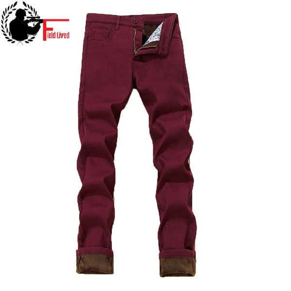 

plus size men's casual warm fleece lined pants winter new stretch black long pants big large jogger male trouser 42 44 46 40 38
