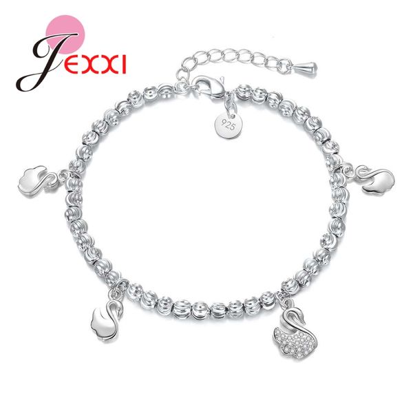

jexxi unique animal shape design bracelets for women female pretty good real 925 sterling sier jewelry wedding suitable gifts, Golden;silver