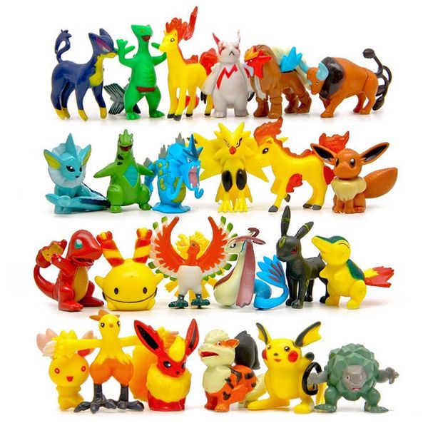 

Cartoon action figure multicolor about 6cm 2inch mini children diy toy pikachu model decoration dhl hipping c1120