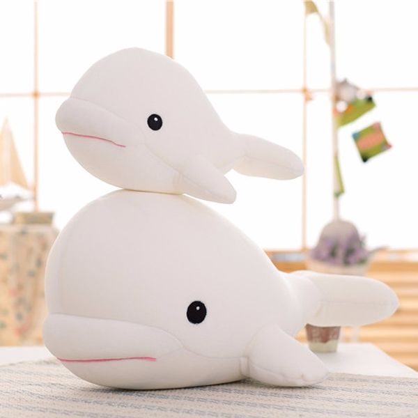 

cute white whale doll foam particles dolphin ragdoll plush toy birthday gift