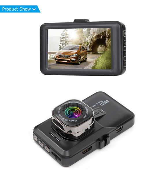 

full hd car dvr dashcam auto video reistrator car black box camcorder 140Â° view angle 3" display g-sensor loop recording parking monito