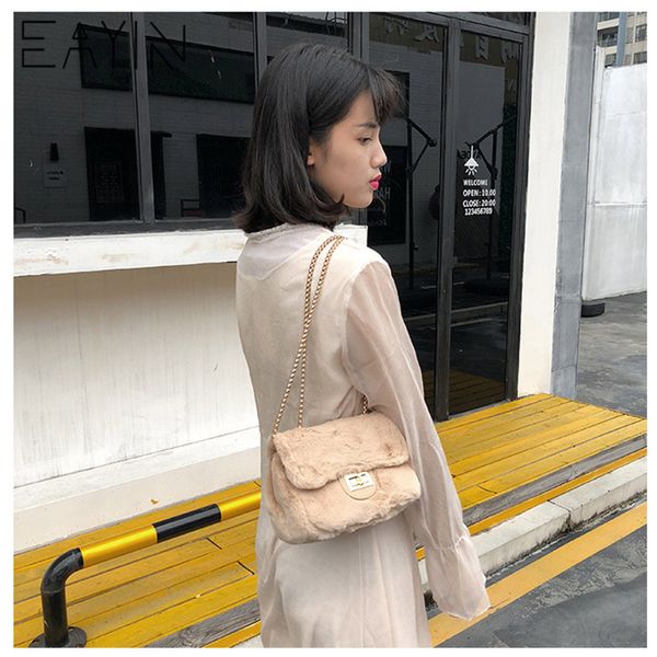 

eayin women casual tote brand faux fur women shoulder bag winter fashion females bucket bags luxury designer ladies bolsa 2018