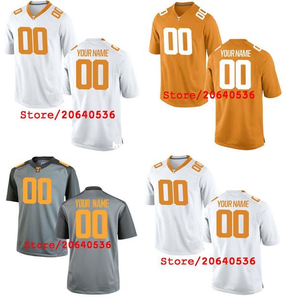 

custom tennessee volunteers college jersey mens women youth kids personalized any number of any name stitched grey white football jerseys, Black;red