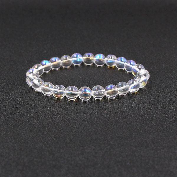 

natural stone bracelets bangles 8mm round strand bead bracelets, Black