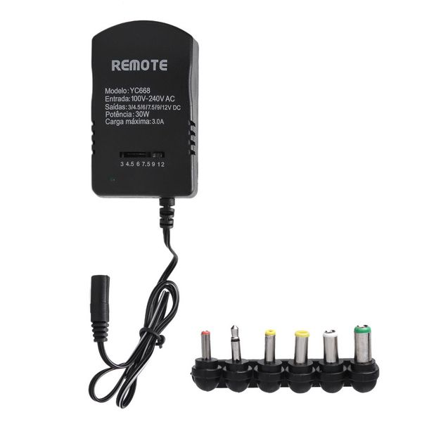 

universal 3.0a 30w us standard ac dc charger adapter converter 6 plugs 3, 4.5, 6, 7.5, 9 12v 30w power charger