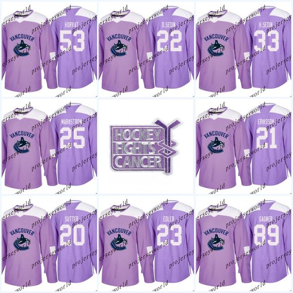 

Womens 33 Henrik Sedin Purple Fights Cancer Practice Vancouver Canucks 22 Daniel Sedin 53 Bo Horvat 3 Kevin Bieksa Hockey Jerseys