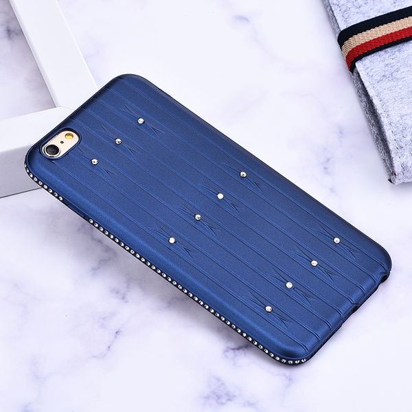 

new arrival female style for iphone 7 phone cases rhinestone frame soft tpu case suitcase and leaf shped for iphone 8 plus case