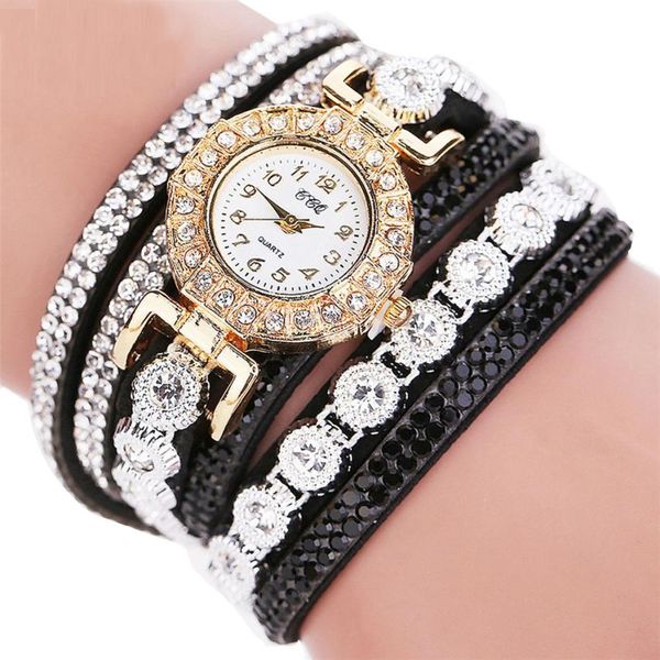 

ccq brand women rhinestone bracelet watch ladies fashion luxury quartz watch fashion casual women wristwatch #d, Slivery;brown