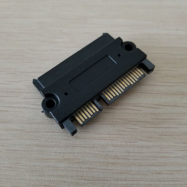 

10pcs/lot sata 22pin 7 15 male to sata 22 female convertor adapter black