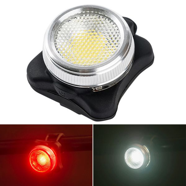 

5 modes ultra-bright usb rechargeable cycling lights bicycle bike cob led head front rear tail clip warning light lamp safety