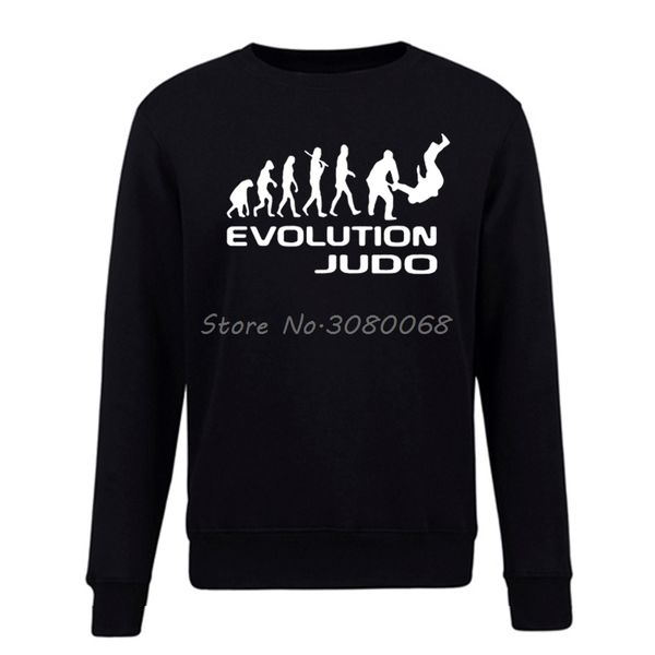 

new evolution of judo hoodies spring funny men coon o-neck printed pullover sweatshirts, Black