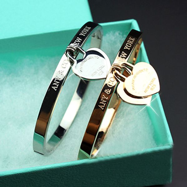 

Лучший Бренд Любовь браслеты Из Нержавеющей Стали 316l Розовое Золото Серебро двой