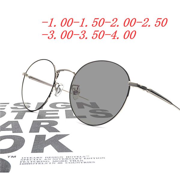 

myopia sunglasses pchromic finished men women myopia eyeglasses frame prescription lens sun glasses eyewear fml, Silver