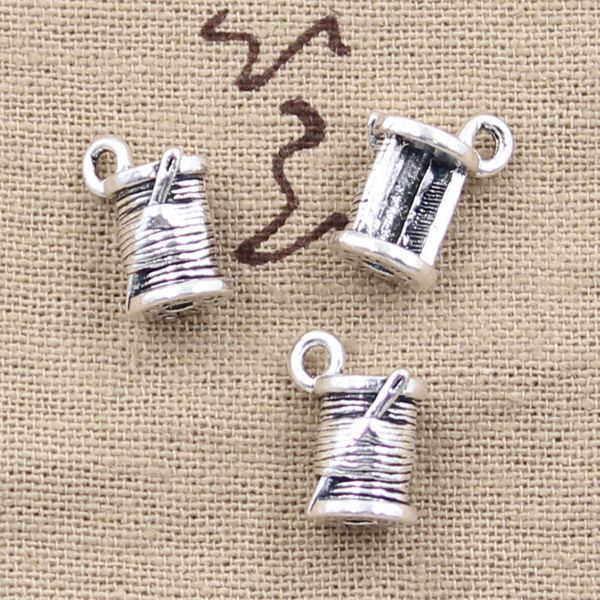 

12pcs charms clew needle 14*7mm antique silver plated pendants making diy handmade tibetan silver jewelry, Bronze;silver