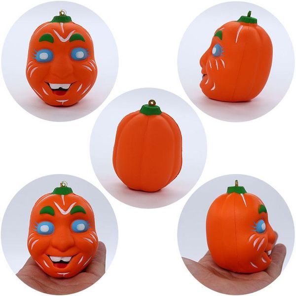 Dhl battute pratiche simulazione 9 cm Pumpkin carline squishy lento crescere di Halloween Squeeze decompressione per bambini fumetti giocattoli per novità 10pcs 10pcs