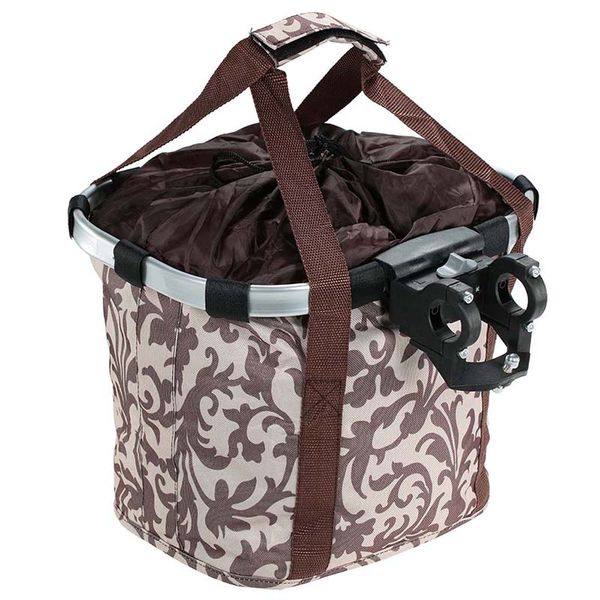 

bicycle basket pouch bicycle front bag pet carrier cycling front carrier bag handlebar cloth basket aluminum alloy bike