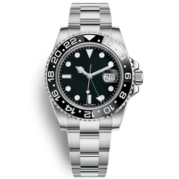 

Top Luxury Designer Mens Watches GMT Ceramic Bezel Mens Mechanical Automatic Movement Watch Sports Self-wind Watches Roless Wristwatch Time