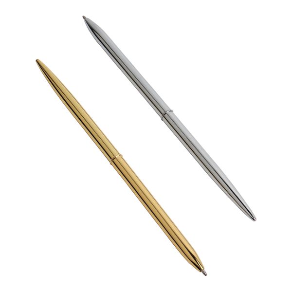 

1pcs metal ballpoint pen vintage gold silver ball point pen for for business writing gifts office school supplies customize logo, Blue;orange