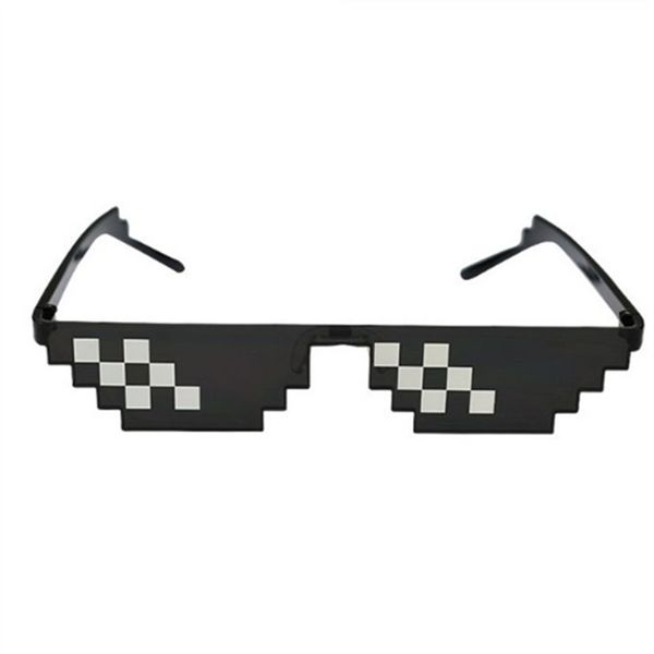 

deal with it glasses female 8 bits mosaic pixel sunglasses men women party eyewear dealwithit thug life popular around the world, White;black