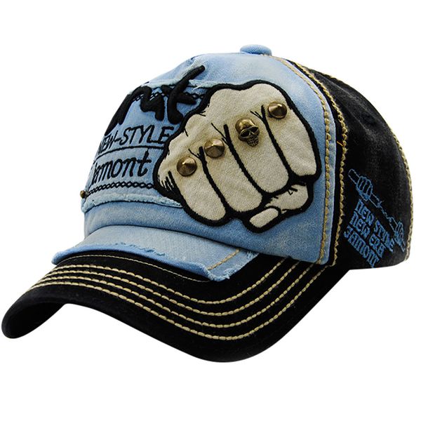 

2018 cool stylish embroidered summer outdoor cap rivet cap hats for men women casual hat hip hop baseball caps #0604, Blue;gray