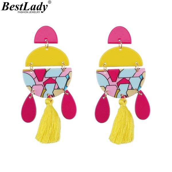 

lady fashion boho fringed tassel earrings for women dangle pendant jewelry vintage drop earrings wedding party girl gifts, Silver