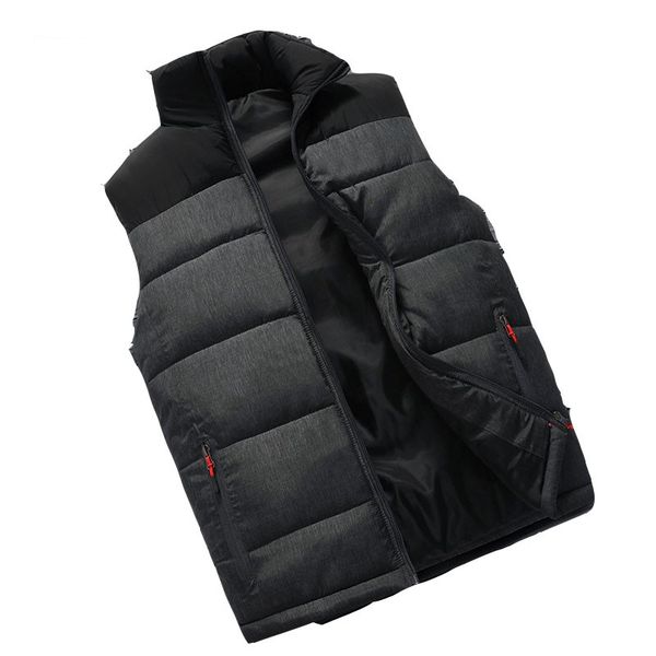 

icpans new mens winter vests sleeveless jacket and waistcoats men's warm down vest homme casual coats oversize plus size 4xl, Black;white