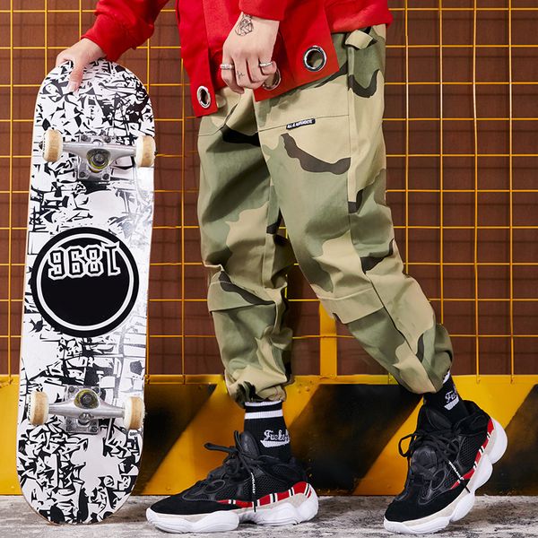 

хип-хоп национального прилив оригинальной нога мужчину прилив маскировка оборудование хип-хоп брюки, Black