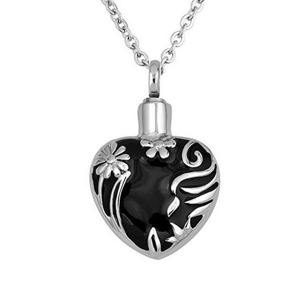 Collane urne personalizzate per ceneri cremation commemorativo keepsake a forma di cuore dal vivo amore ride pendente in acciaio inox