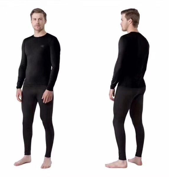 

2018 men's thermal underwear suits 2 colors, Black;brown