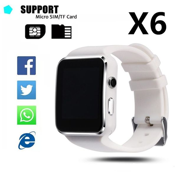 

X6 Bluetooth Smart watch изогнутый экран браслет телефон с SIM TF слот для карты с камерой для Sa