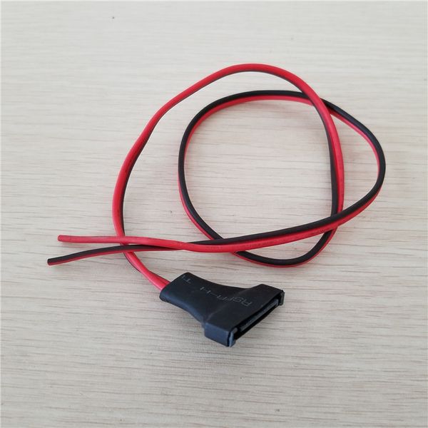 

10pcs/lot sata splitter 1 to 2 power extension cable peeling of tail end