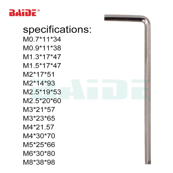 

Good quality 0 7mm 8mm metric ize hexagonal wrench chrome vanadium tool univer al wrench hexahedron hex key allen key hexagon 200pc lot