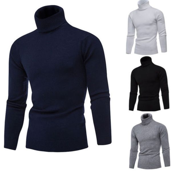 

mens roll turtle funnel neck knitted winter  l xl xxl, White;black