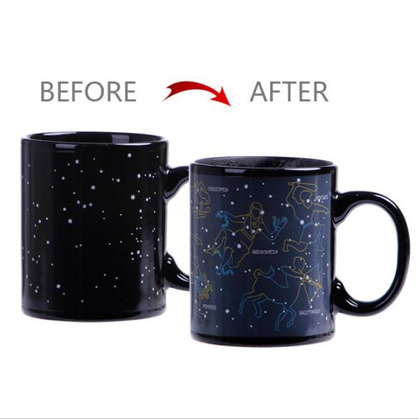 Creative 12 Constellation Tazze che cambiano colore Tazze in ceramica reattive al calore Tazza da tè Latte Caffè Tazza da acqua