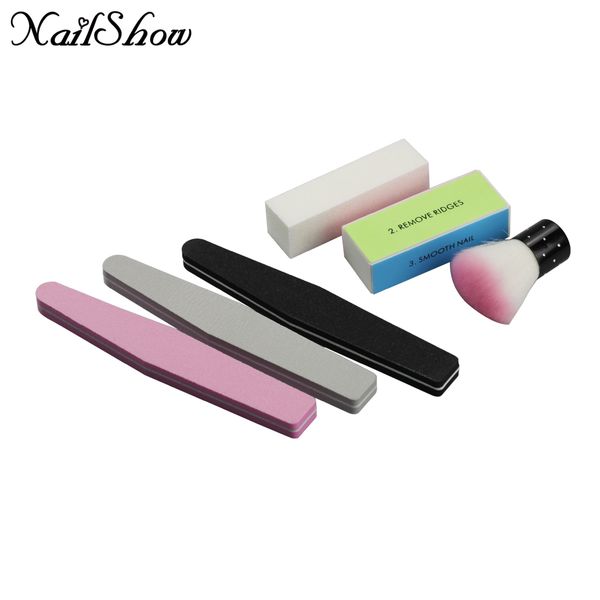 

nailshow 6piece nail art tools set nail files brush buffer block 4 way art shiner buffer sanding files for uv gel polish