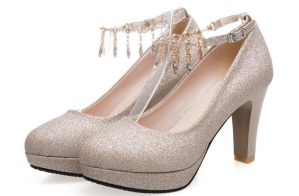 

women's shoes in spring and autumn high coarse heel round head@416, Black