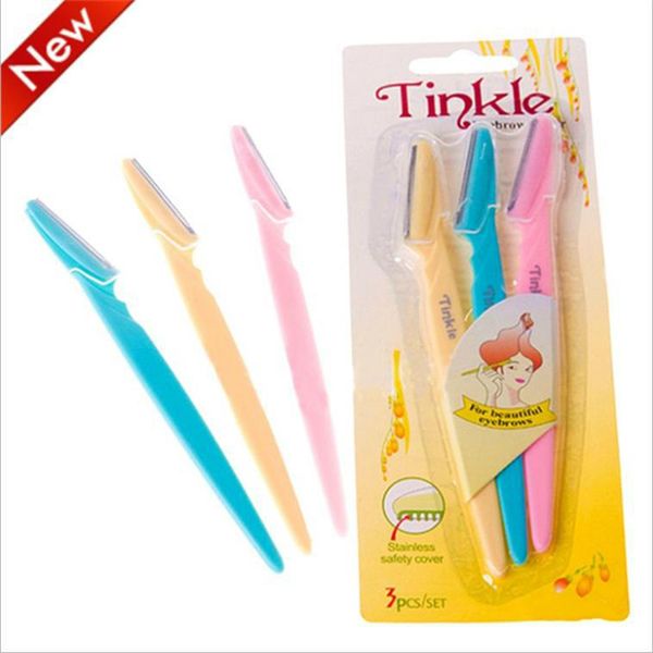 

3pc et pro tinkle eyebrow razor face trimmer haper haver blade hair remover tainle teel blade eyebrow tool