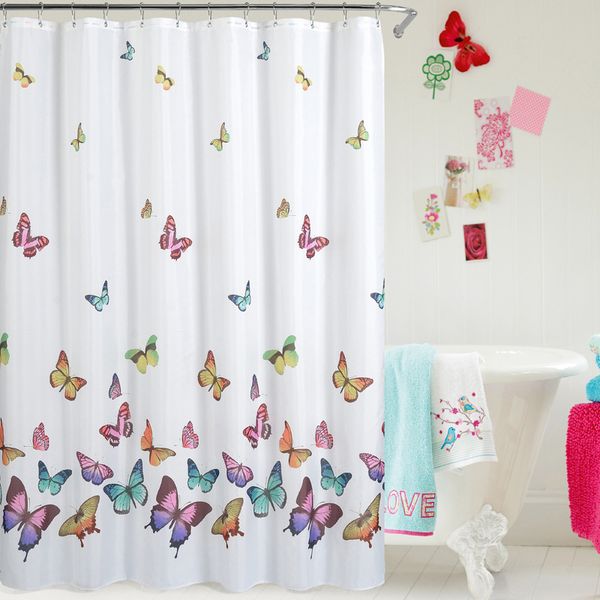 

высококачественные водонепроницаемые занавески для ванн из плесени amazon hot simple butterfly printing полиэстер домашняя ванная душевая за
