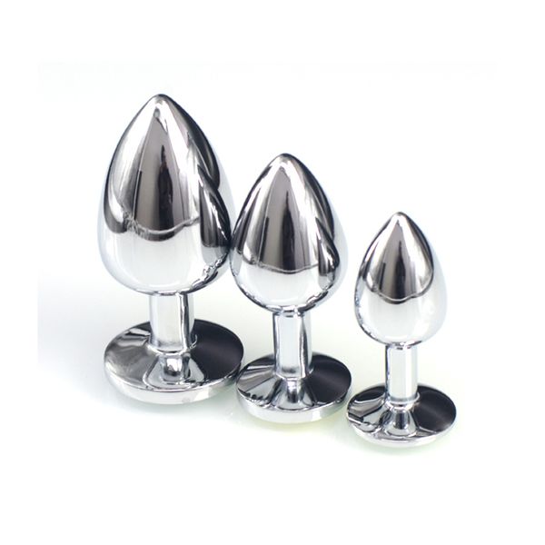 3 PCS / Lote 3 Tamanho Metal Anal Plug Kit Conjunto Butt Plugue com Cristal Jóias Anal Brinquedos Beads Brinquedos Sexuais Para Mulher Homens Casal Au Reve Y1892803