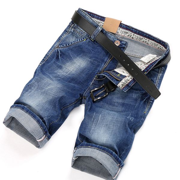 

Straight Summer New Denim Shorts Men 'S Jeans Short Men High Quality Cotton Men Bermuda Straight Jean 32 33 34 36 38 40