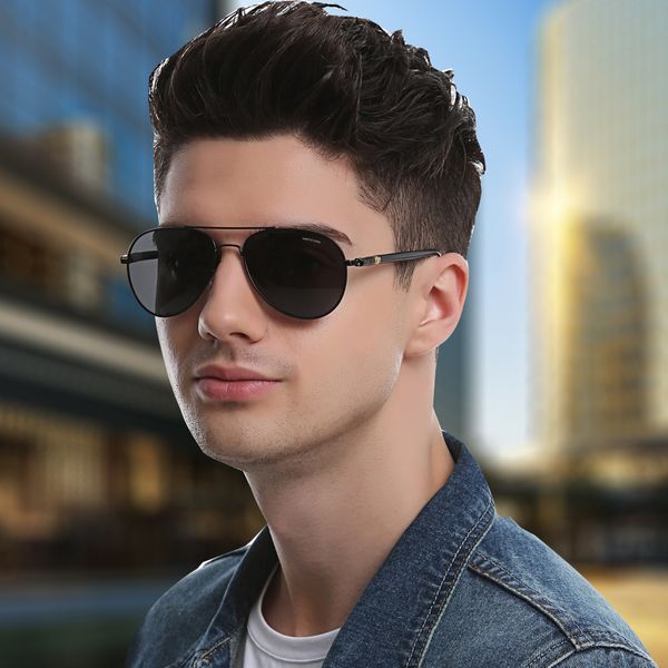 

fashion design alloy frame polaroid men's outdoor 4 color sunglasses, White;black