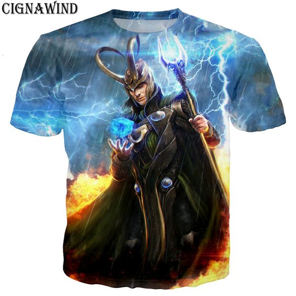 

new summer cool t shirt men/women villain dark world loki 3d printed t-shirts casual harajuku style tshirt streetwear, White;black