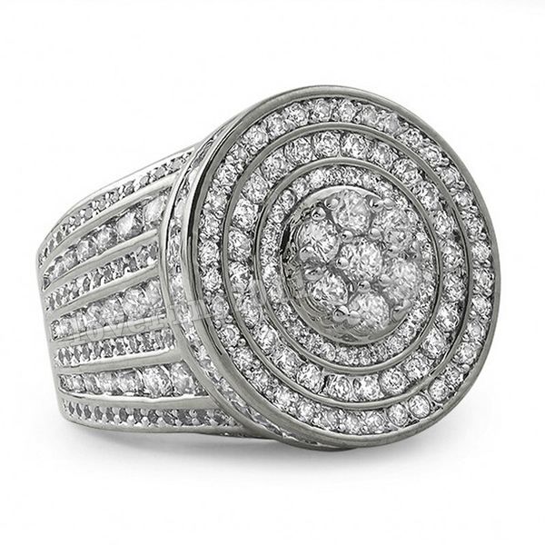 

choucongmajestic sensation pave set 240pcs diamond 925 sterling silver women engagement wedding band ring, Slivery;golden