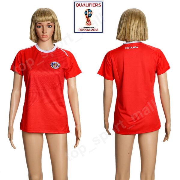 

2018 World Cup Soccer Costa Rica Women Jersey 19 WASTON 10 BRYAN CAMPBELL BORGES URENA BOLANDS VENEGAS WALLACE Woman Football Shirt Red Home