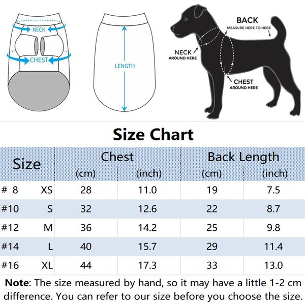 Dog Clothes Size Chart By Breed