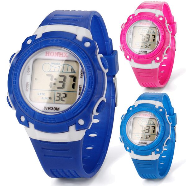 

outdoor multifunction waterproof child/boy's/girl's sports electronic watches vintage watch originality gifts, Slivery;brown